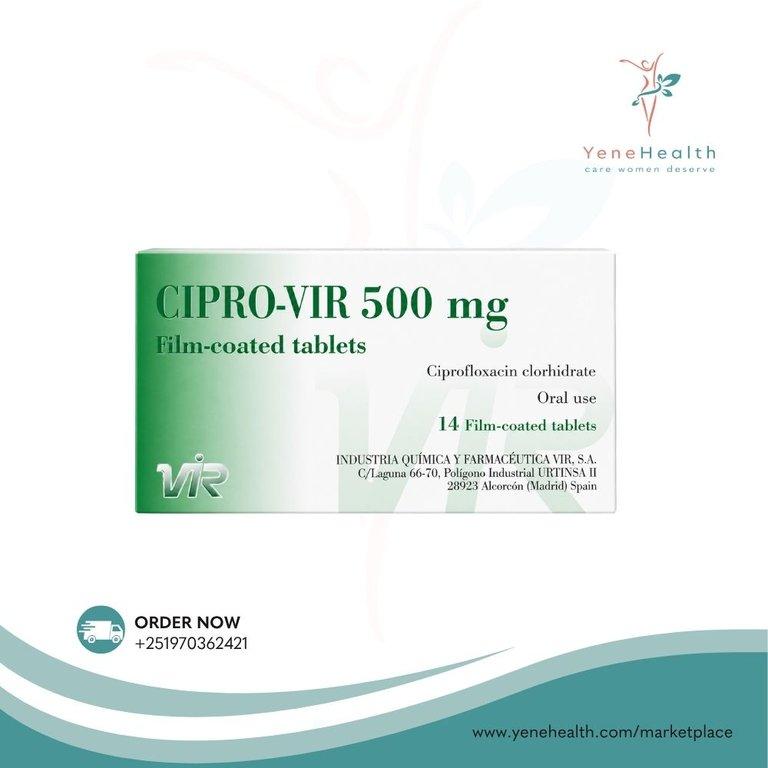 Cipro-VIR(Ciprofloxacin)500mg of 14Tablet