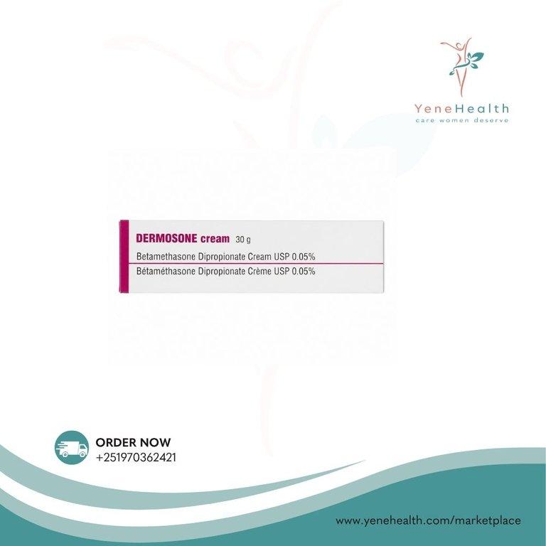 Dermosone Cream,30g (Betamethasone Dipropionate Cream USP 0.05%)