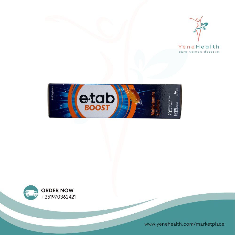 E-Tab Boost 20 Effervescent(Multivitamin + caffeine)