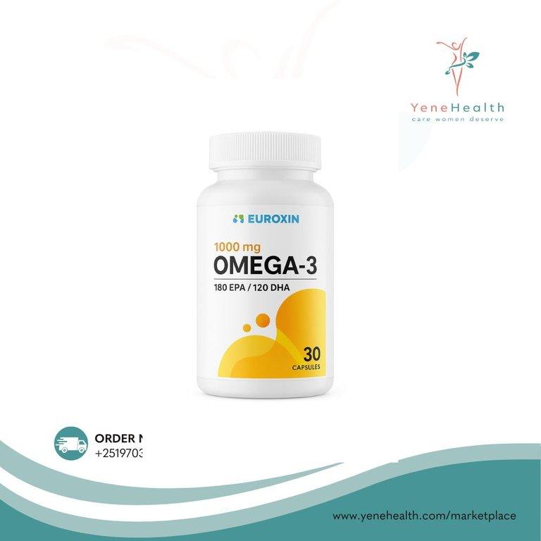 Euroxin Omega 3 1000 mg of 30 soft gel capsules