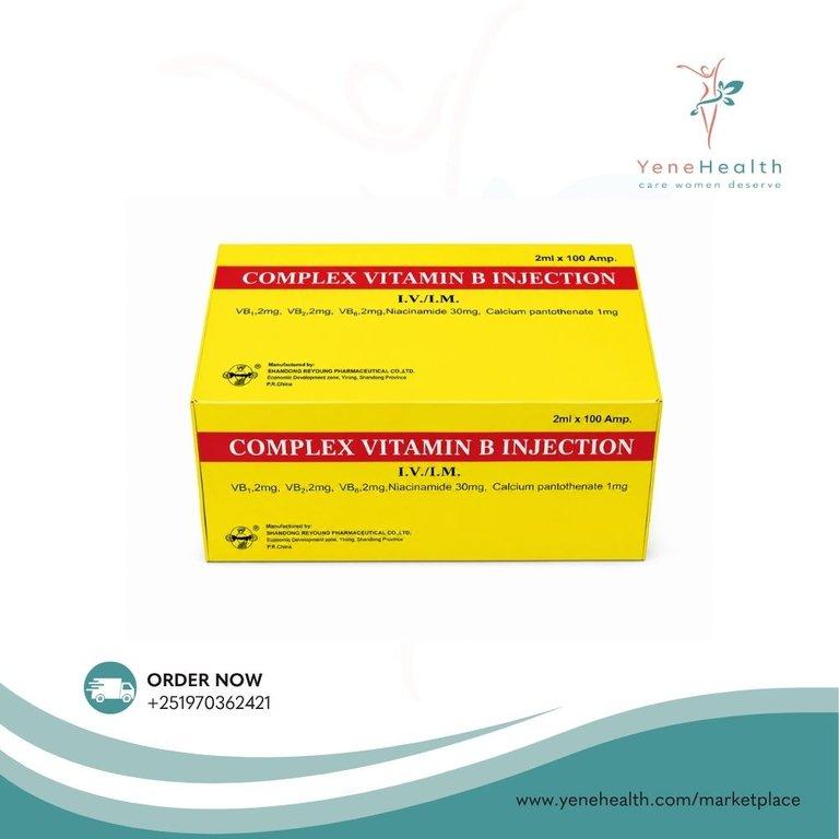 VITAMIN B COMPLEX INJECTION OF 100 AMP
