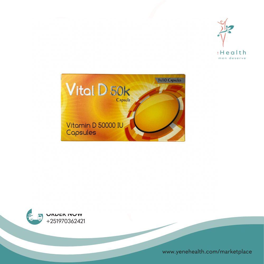 Vital D50k(vitamin -D 3 50,000IU) capsule 3x10