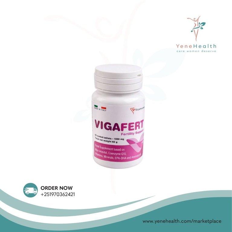 Vigafert Fertility Supplement of  60  Coated Tablets